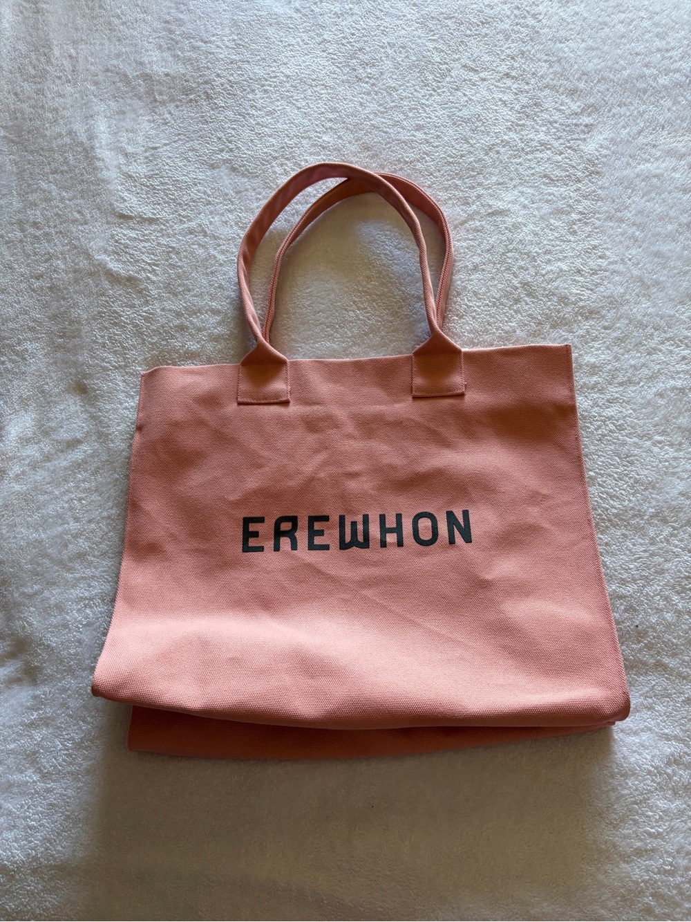 Erewhon Coral Pink Canvas Tote Travel Bag